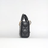 Dior Lady D-Joy Micro | Black Lambskin Light Gold Hardware