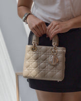 Dior My ABC Lady Dior Small | Beige Lambskin Light Gold Hardware-modelshots