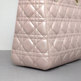 Dior Lady Dior Medium | Pearlescent Lotus Pink Lambskin Light Gold Hardware