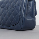 Classic Flap Mini Square | 17B Navy Blue Caviar Light Gold Hardware