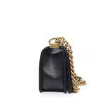 Chanel Boy Small | Black Caviar Brushed Gold Hardware