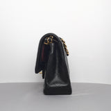 Classic Flap Medium | Black Caviar Light Gold Hardware