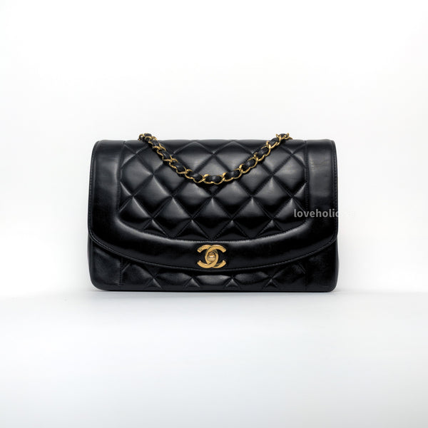 Chanel Diana Medium | Black Lambskin Gold Hardware