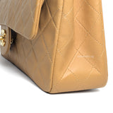 Chanel Vintage Classic Flap Medium | Caramel/Dark Beige Lambskin 24K Gold Hardware