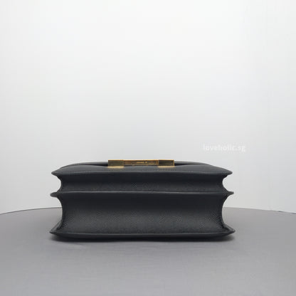 Constance 24 | Black Epsom Gold Hardware