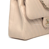 Chanel Classic Flap Chervon Small | 21S Light Beige Caviar Gold Hardware