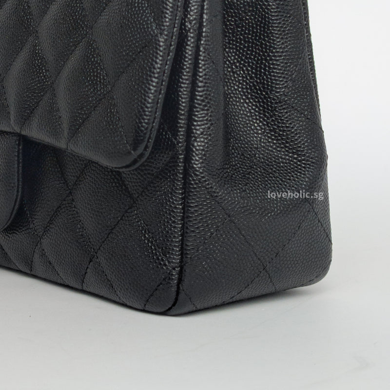 Chanel Classic Flap Mini Rectangle | 18B Black Caviar Silver Hardware