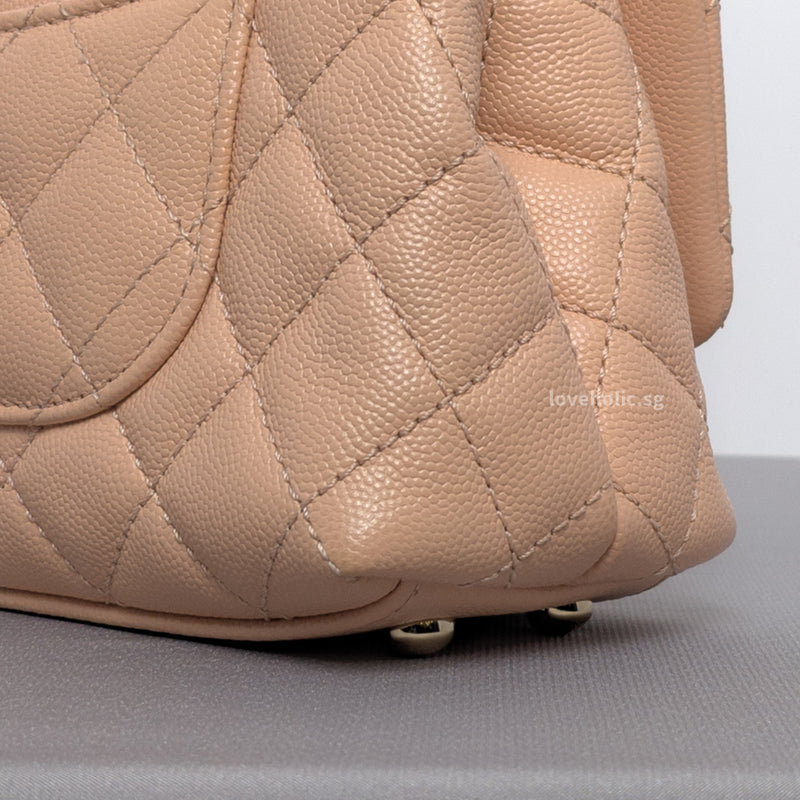 Coco Handle Mini | 21P Pink Beige Caviar Gold Hardware