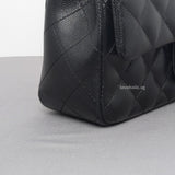 Classic Flap Mini Rectangle | 17B/17C Black Caviar Light Gold Hardware