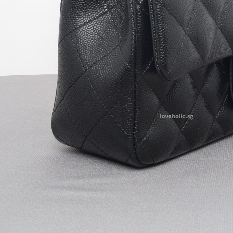 Classic Flap Mini Rectangle | 17B/17C Black Caviar Light Gold Hardware
