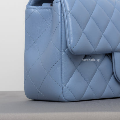 Classic Flap Mini Rectangle | 21C Sky Blue Lambskin Light Gold Hardware