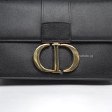 Dior Montaigne 30 Medium | Black Grained Calfskin Gold Hardware