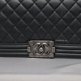 Boy Medium | Black Caviar Ruthenium Hardware