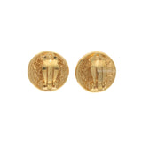 Chanel Vintage Earrings Oversized Clip On |   24K Gold Hardware-whitebackground