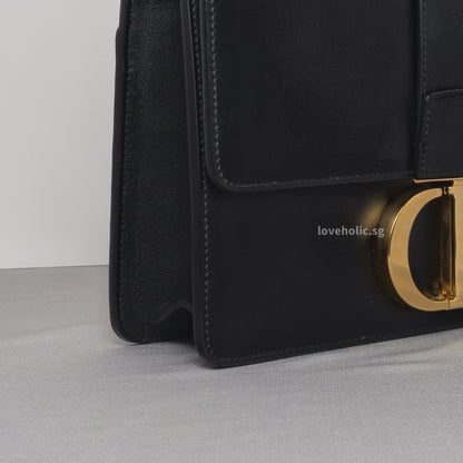 Montaigne 30 Black Calfskin Gold Hardware