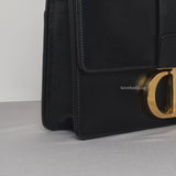Montaigne 30 Black Calfskin Gold Hardware