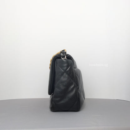 Chanel 19 Small | Black Lambskin Multicolored Hardware