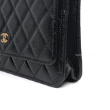 Chanel Wallet On Chain  | Black Caviar Gold Hardware