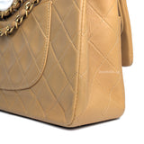 Chanel Vintage Classic Flap Medium | Caramel/Dark Beige Lambskin 24K Gold Hardware