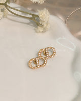 Dior Vintage Earrings Petit CD Stud | Gold Hardware-main
