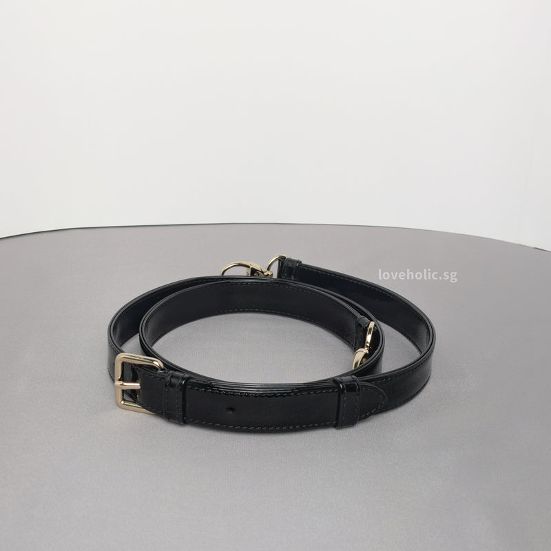 My Lady Dior Medium | Black Patent Leather Light Gold Hardware