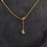 Dior Vintage Necklace Crystal round logo |   Gold Hardware-back