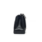 Chanel Classic Flap Chevron Mini Square | 16S Black Caviar Silver Hardware