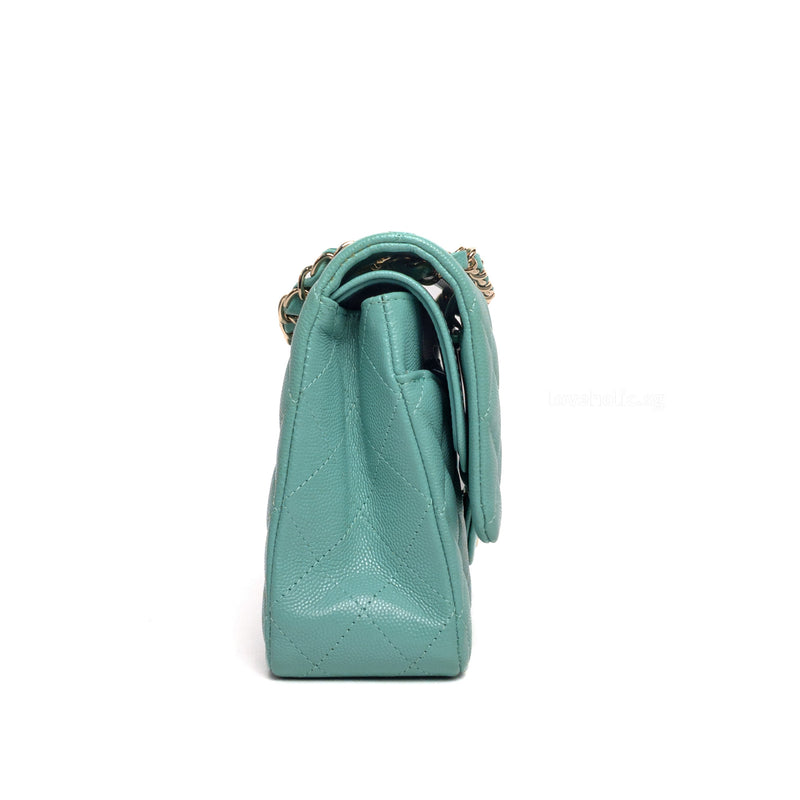 Chanel Classic Flap Medium | 21S Tiffany Blue/Green Caviar Silver Hardware