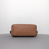 Puzzle Mini | Tan Calfskin Silver Hardware