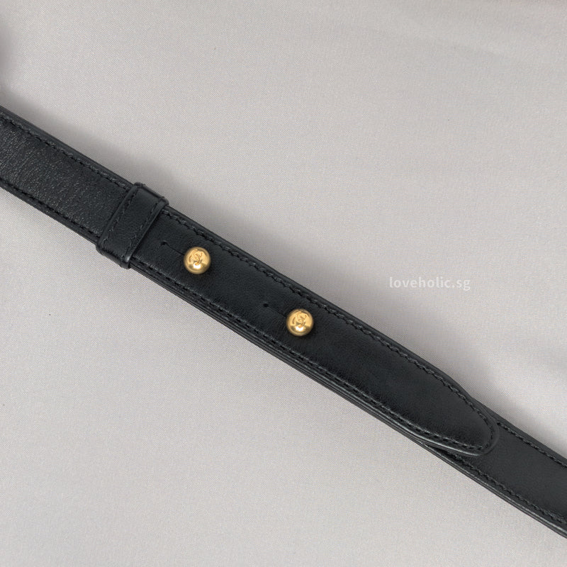 Boy Old Medium | Black Lambskin Brushed Gold Hardware