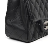 Chanel Classic Flap Mini Square | Black Lambskin Silver Hardware