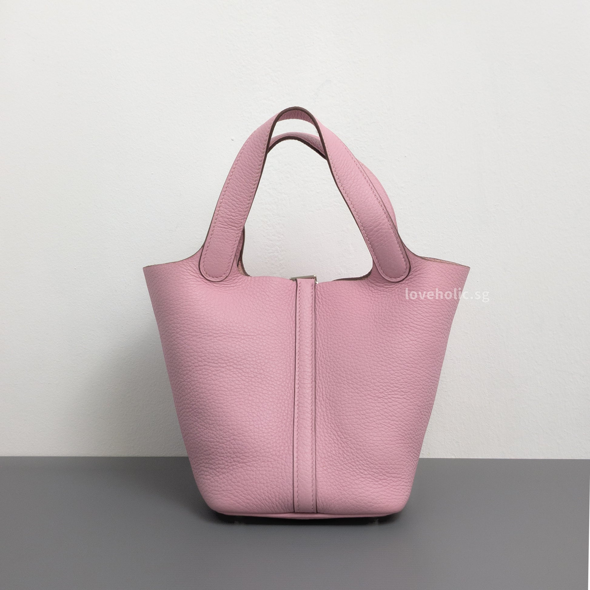 Hermes Picotin Lock 18 Mauve Sylvestre X9 Taurillon Clemence Palladium Hardware-back
