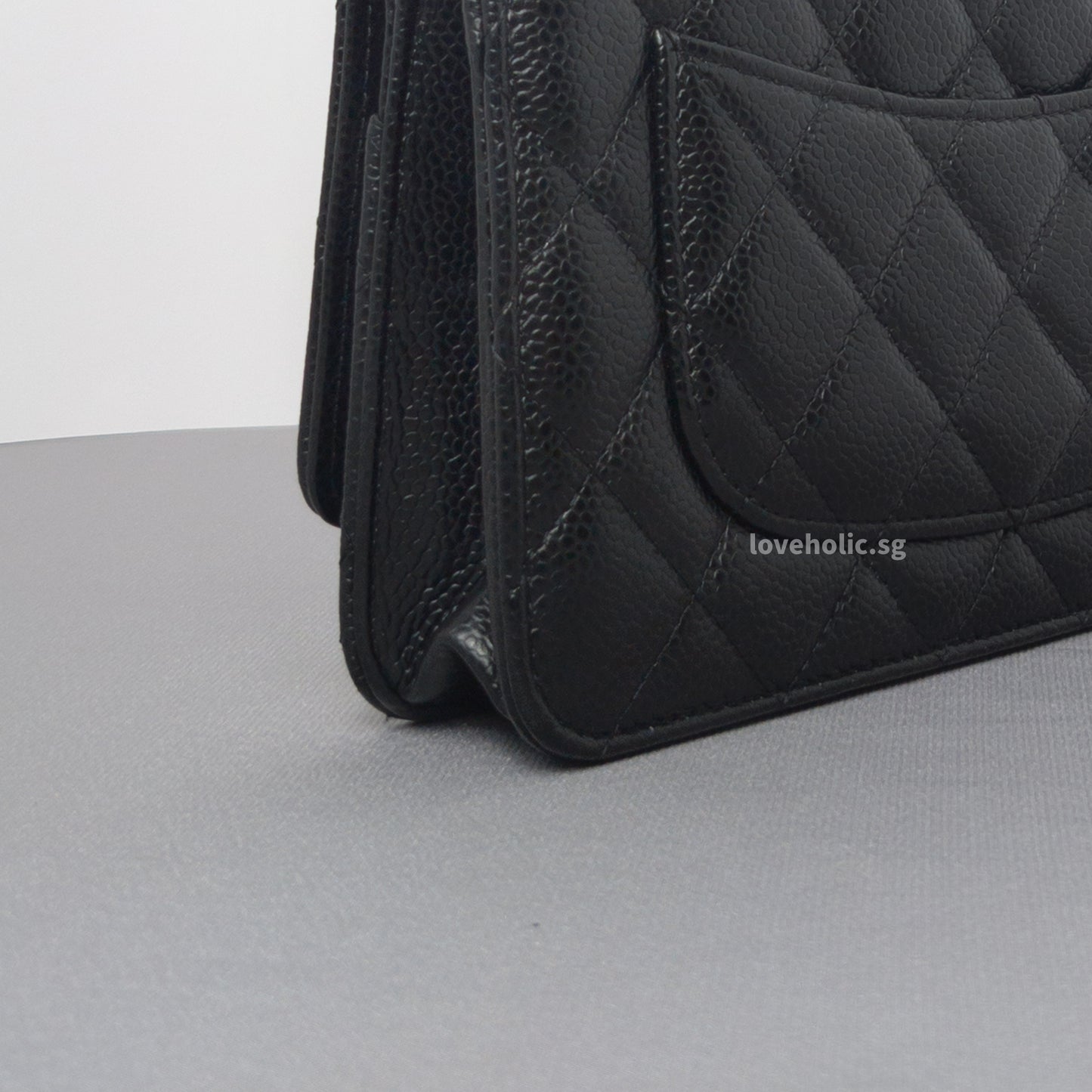 Wallet On Chain Black Caviar Gold Hardware