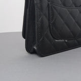 Wallet On Chain Black Caviar Gold Hardware