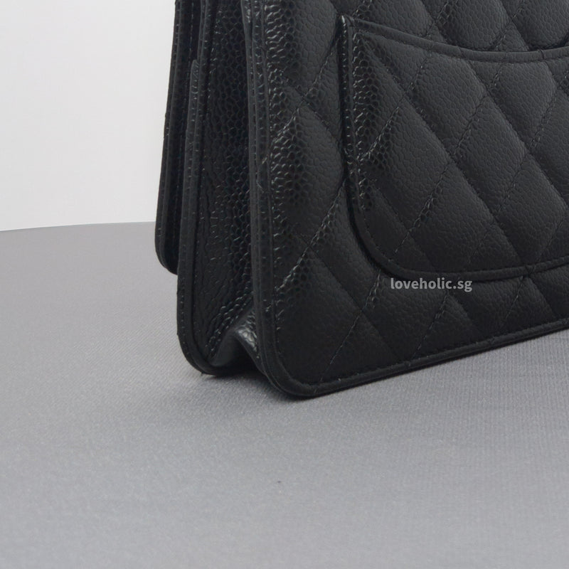 Wallet On Chain Black Caviar Gold Hardware