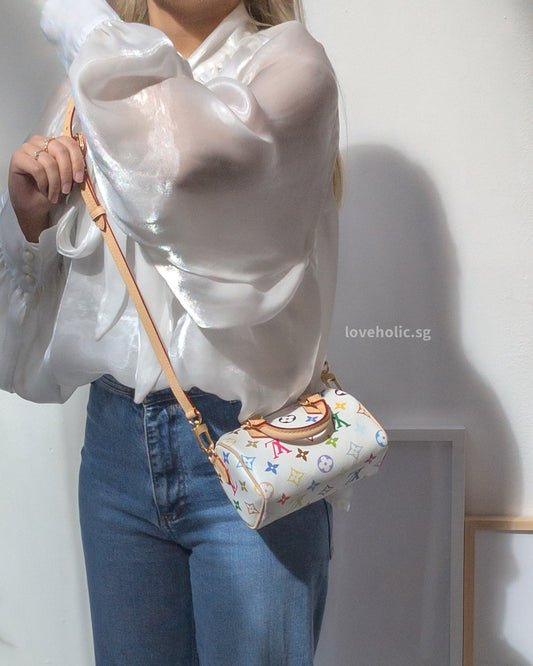 Louis Vuitton x TM Nano Speedy Canvas Gold Hardware-modelshots