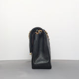 Chanel Classic Flap Small | Black Caviar Gold Hardware-details