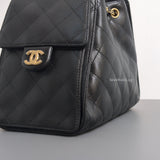 Chanel 25 | Black Grained Calfskin Gold Hardware