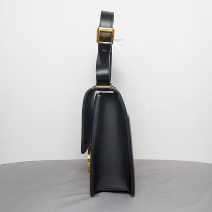 Montaigne 30 Black Calfskin Gold Hardware