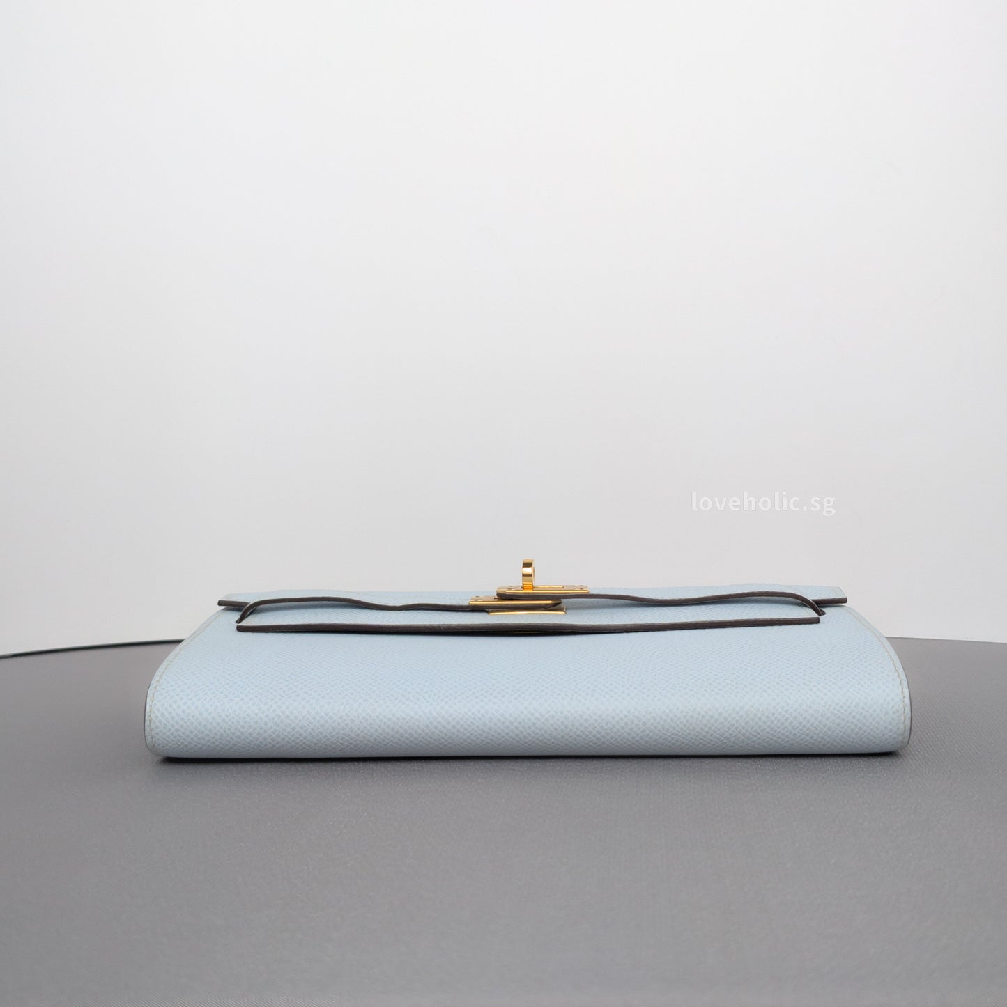 Kelly To Go T0 Bleu Brume Epsom Gold Hardware