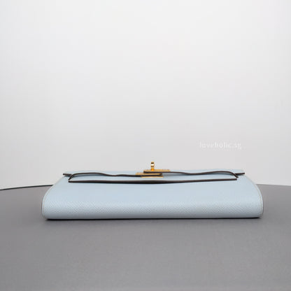 Kelly To Go T0 Bleu Brume Epsom Gold Hardware