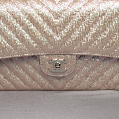 Classic Chevron Medium | 17B Rose Gold Caviar Silver Hardware
