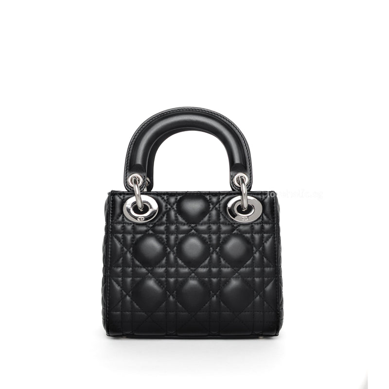 Dior Lady Dior Mini | Black Lambskin Silver Hardware