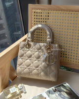 Dior My ABC Lady Dior Small | Beige Lambskin Light Gold Hardware-main