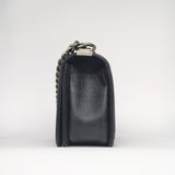 Chanel Old Boy Chervon Medium | Midnight Blue Caviar Ruthenium Hardware-details