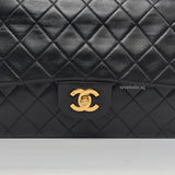 Chanel Vintage Classic Flap Medium | Black Lambskin 24K Gold Hardware