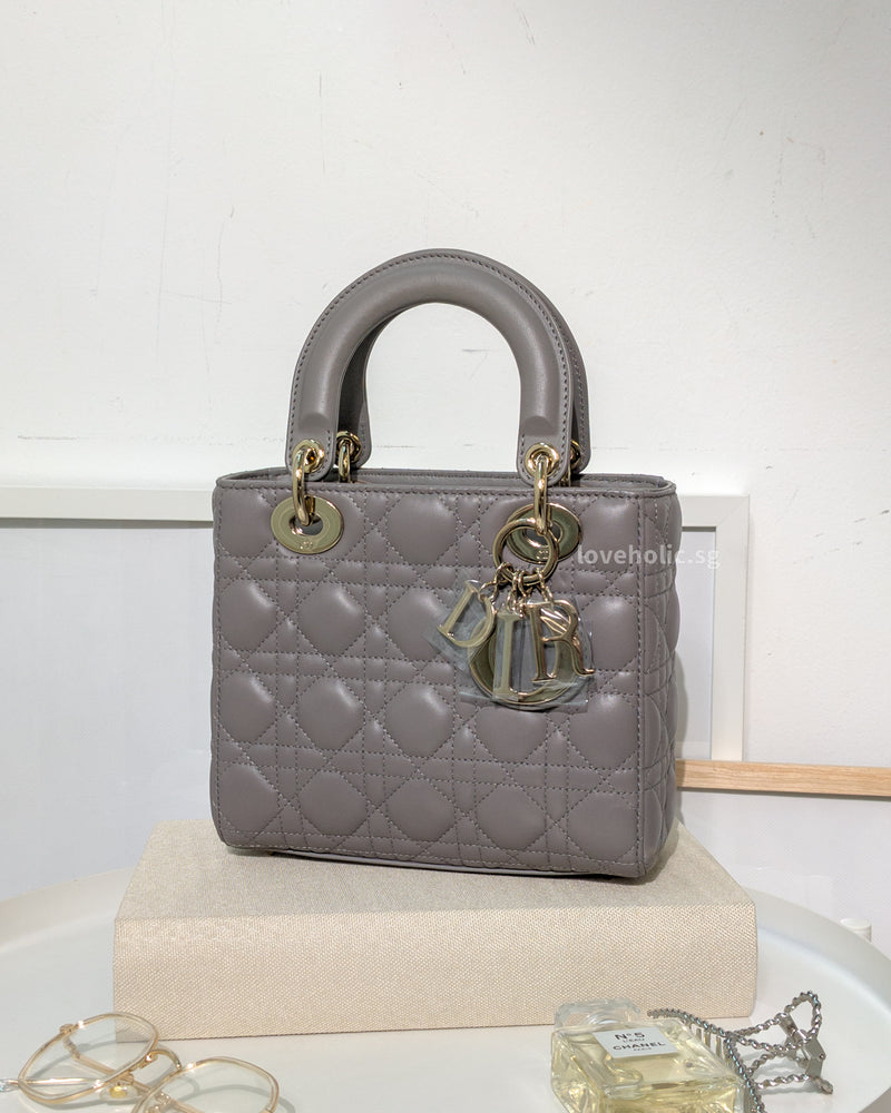 Dior My ABC Lady Dior Small | Taupe Lambskin Silver Hardware-main