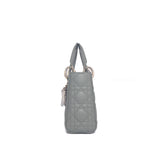 Dior Lady Dior Mini | Grey Lambskin Light Gold Hardware