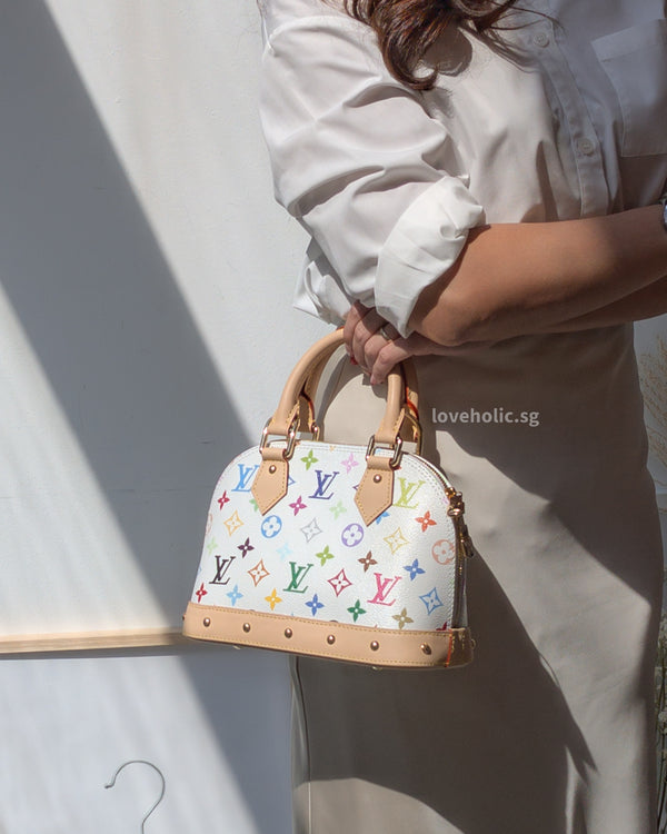 Louis Vuitton Alma BB Multicoloured Canvas Gold Hardware-modelshots