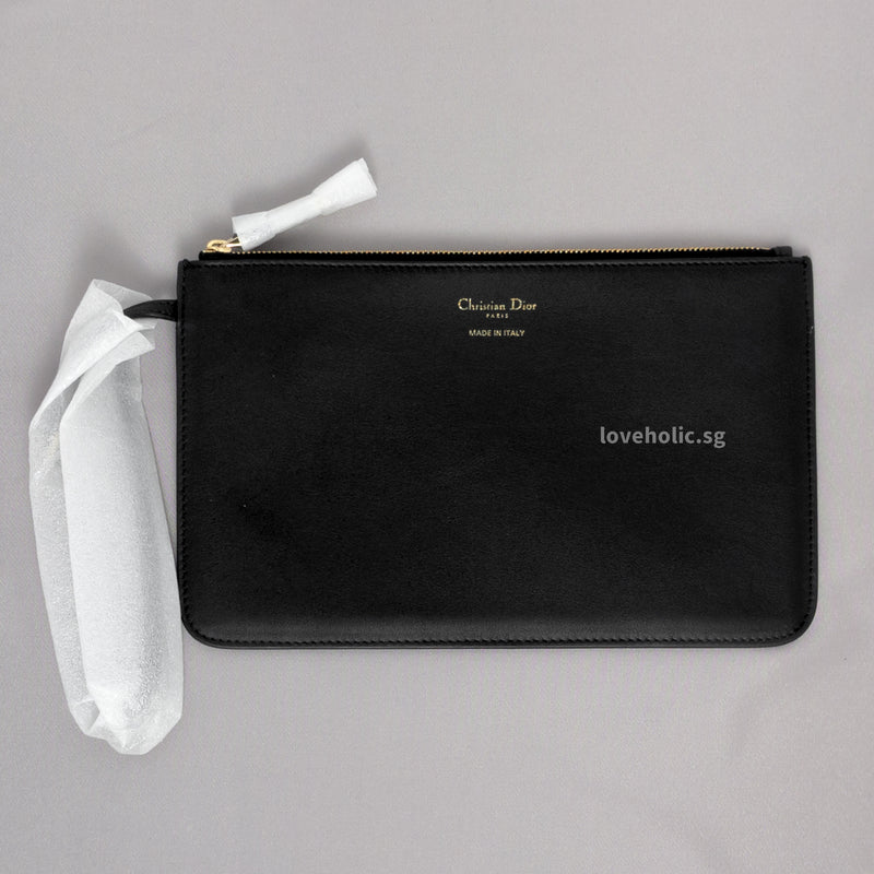Large Toujours | Black Tweed with White Cannage Motif Light Gold Hardware